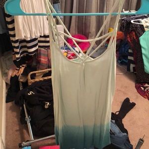 Teal ombré tank top